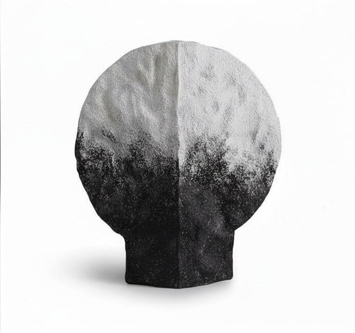 Textured Two-Tone Sculptural Vase