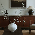 Textured White Spherical Vase