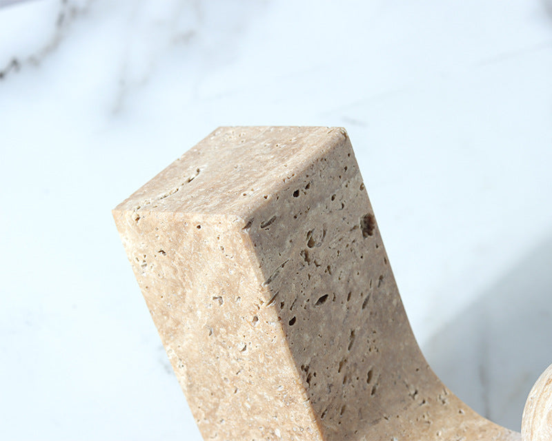 Detail texture of porous travertine stone