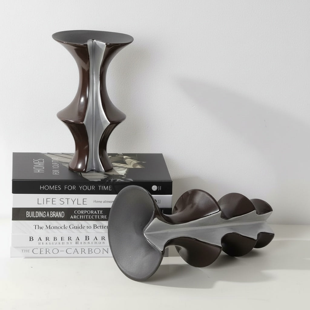 Two Tone Ceramic Sculptural Vase