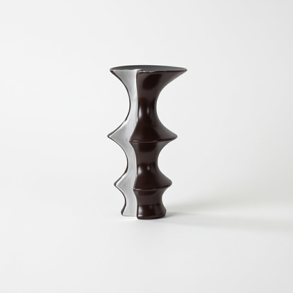 Two Tone Ceramic Sculptural Vase