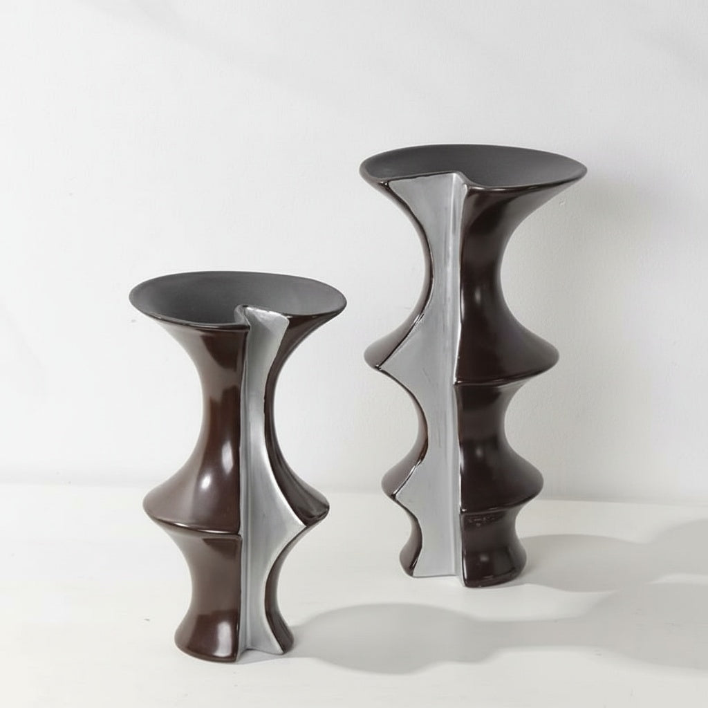 Two Tone Ceramic Sculptural Vase