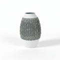 Two-Tone Textured Ceramic Vase in Gray