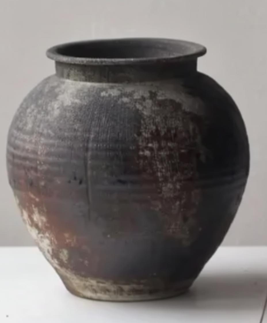 Close up of weathered ceramic texture