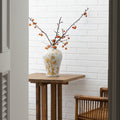 White And Gold Porcelain Baluster Vase in a bright interior setting