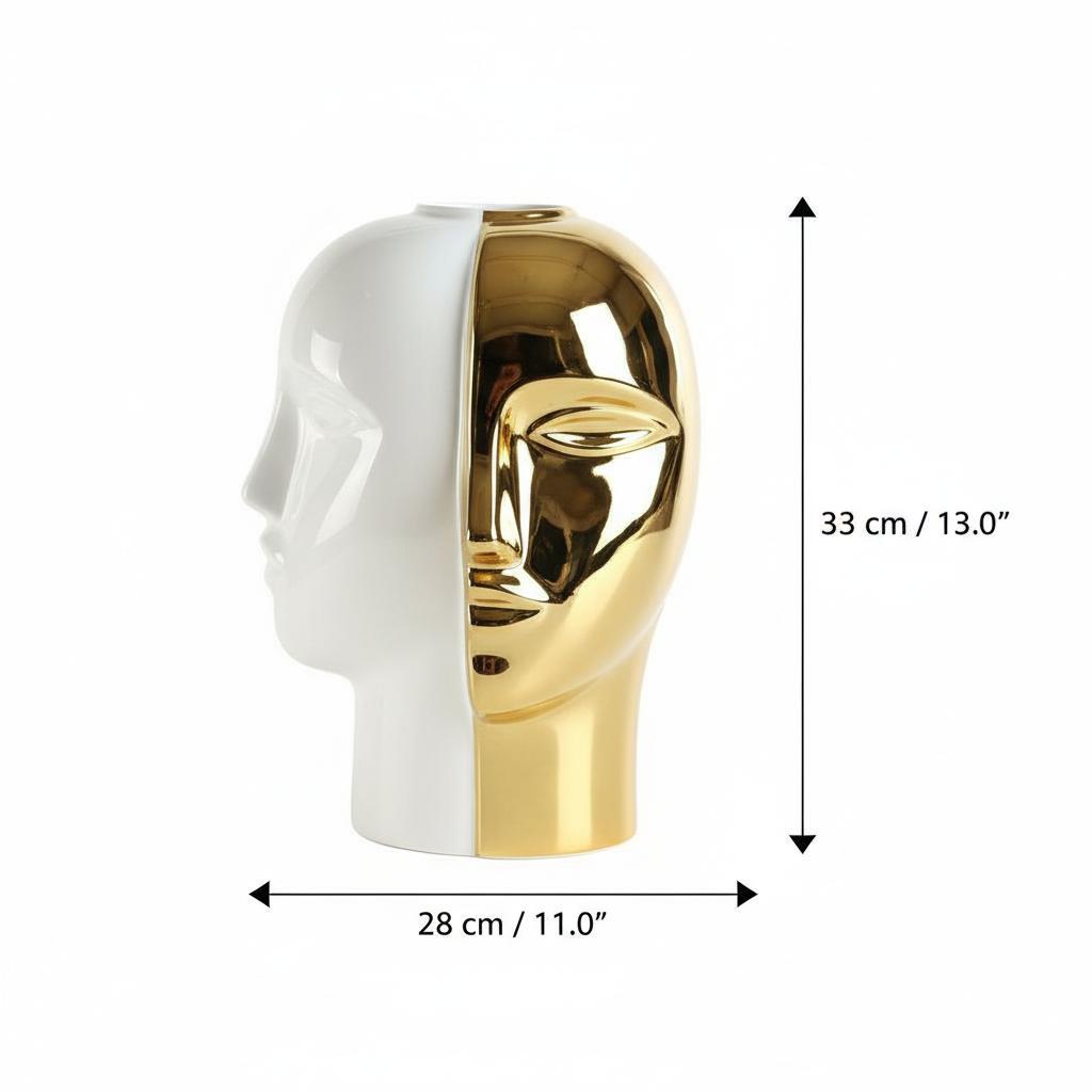 Back view showing the continuous gold accent line