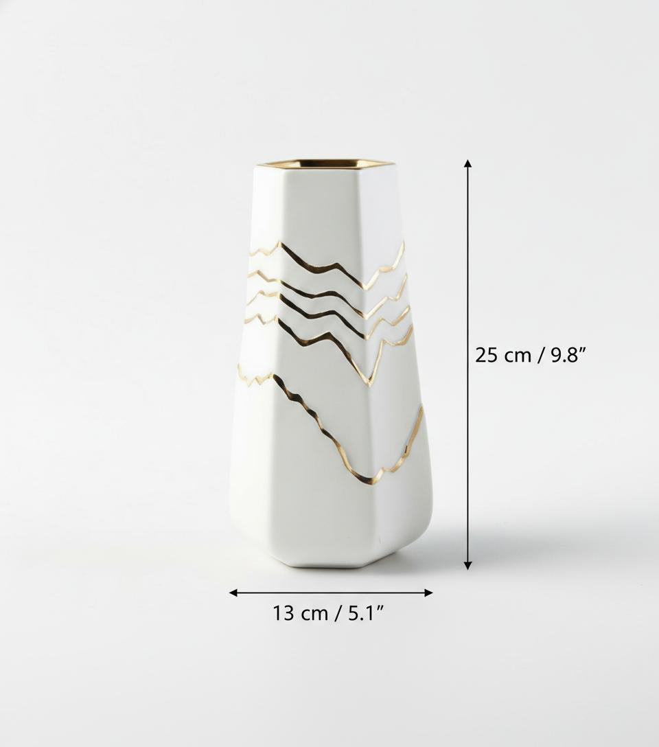 Dimensions of large white ceramic vase