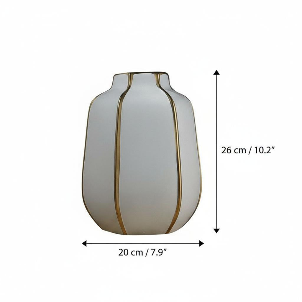 Dimensions of tall white ceramic vase