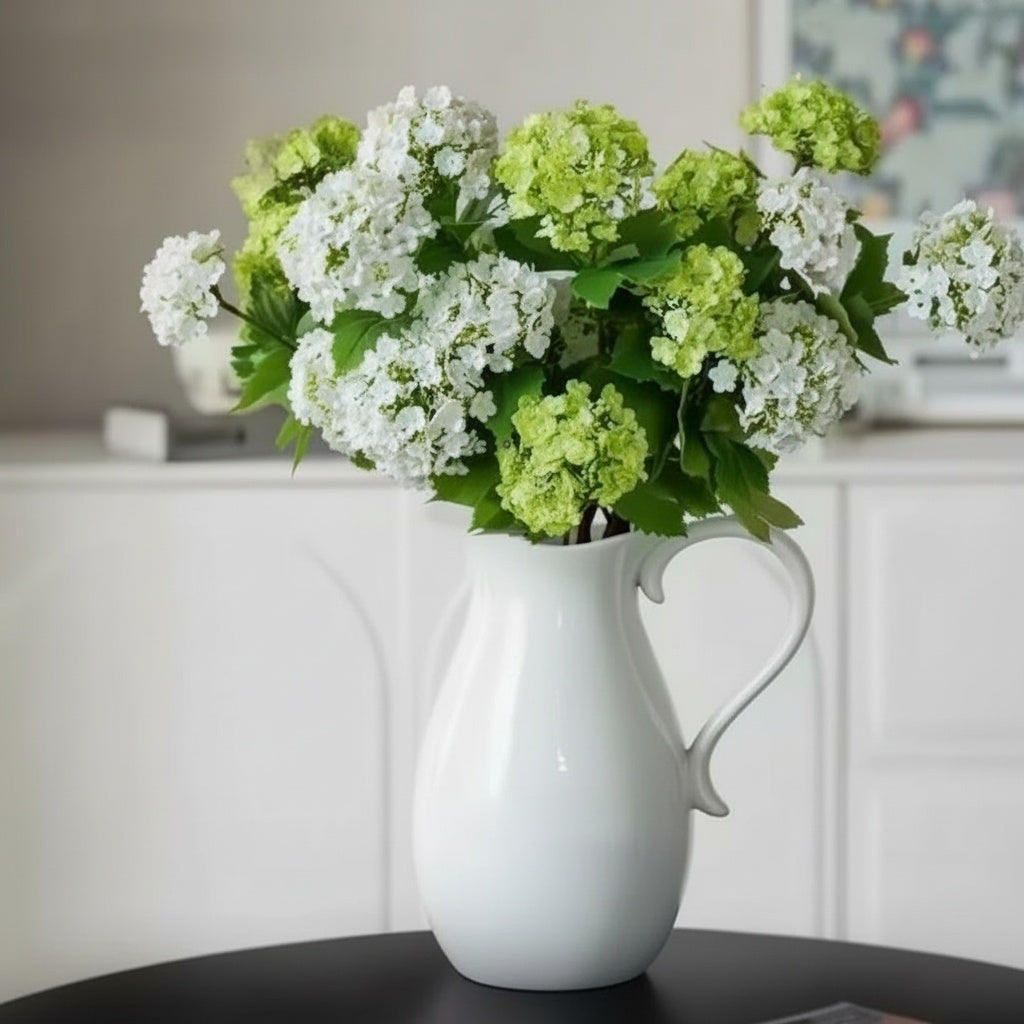 White Ceramic Pitcher Vase