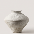 White Frost Wabi-Sabi Ceramic Flower Vase