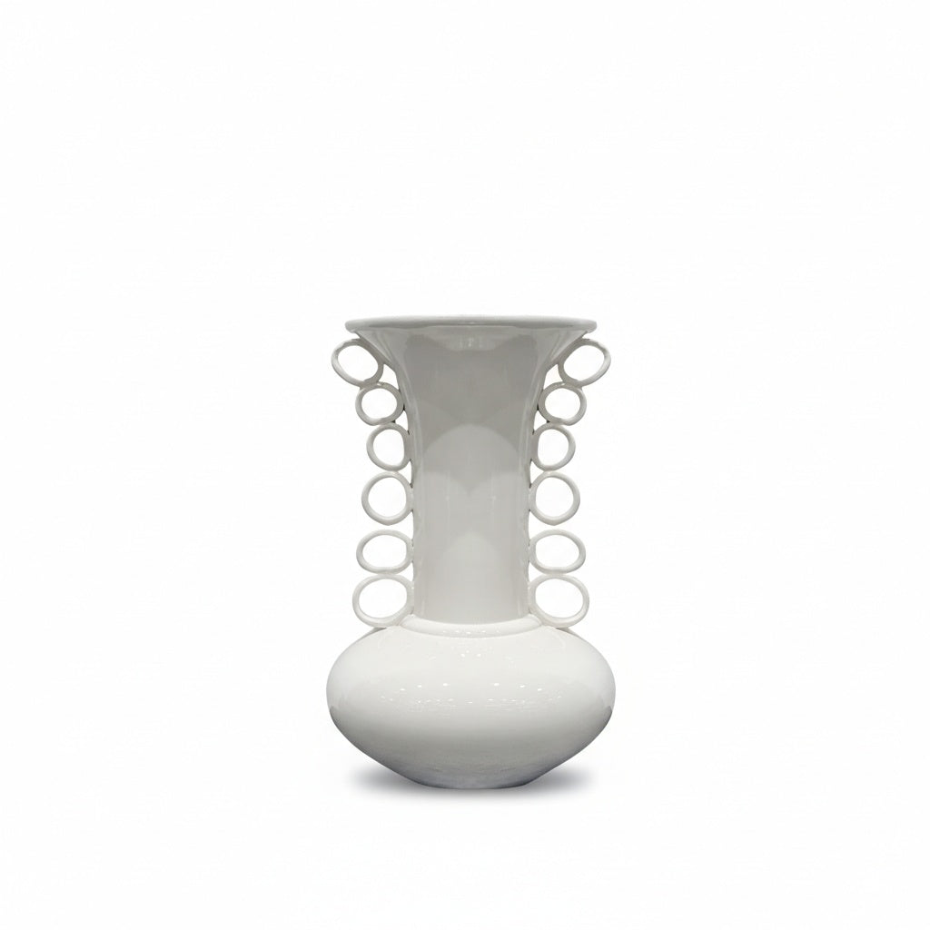 Front view of the vase on a white background