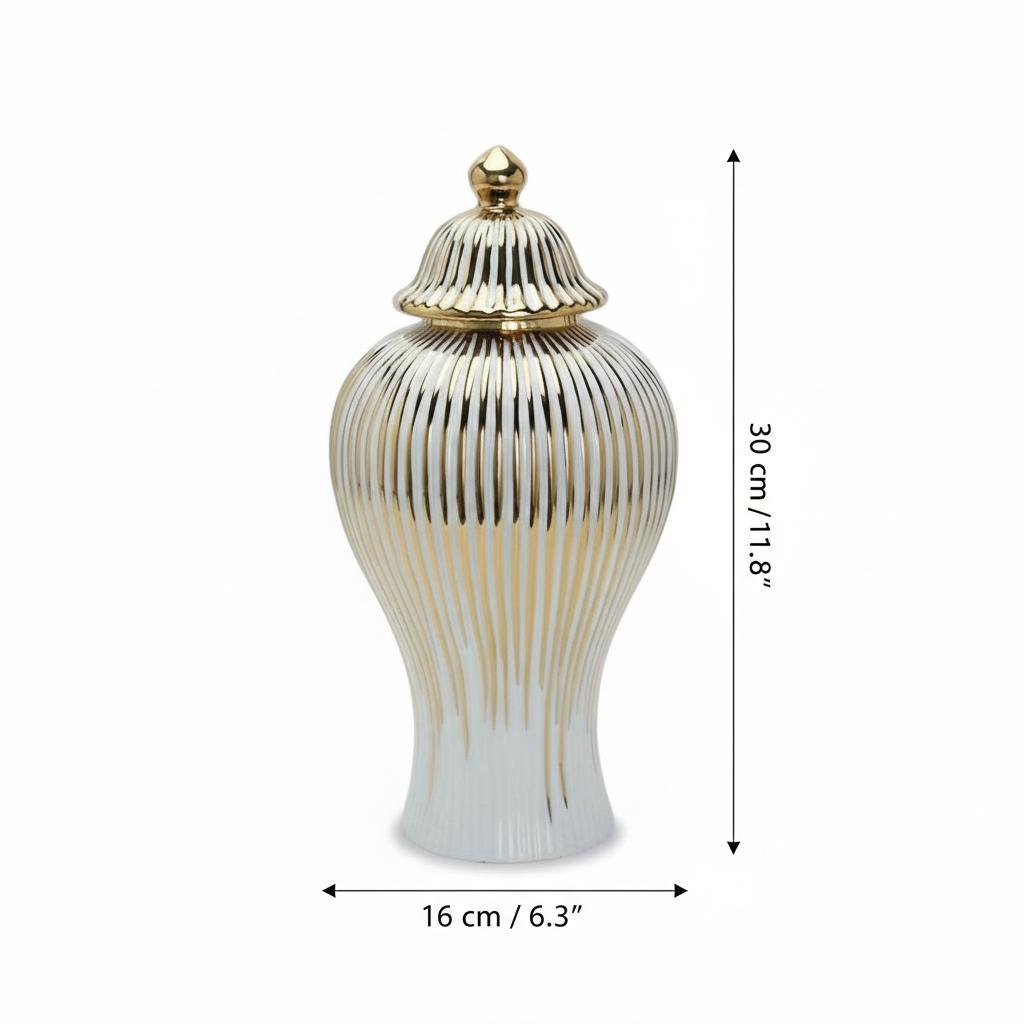 Medium ceramic ginger jar dimensions 30cm height
