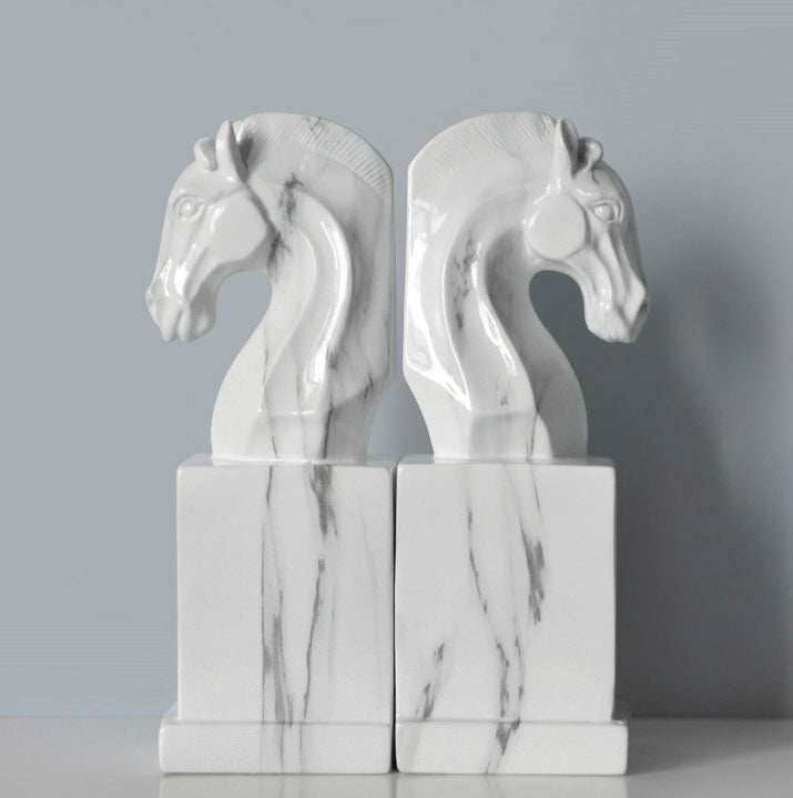 Back view showing geometric details of the bookends