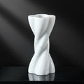 White Marble Spiral Vase
