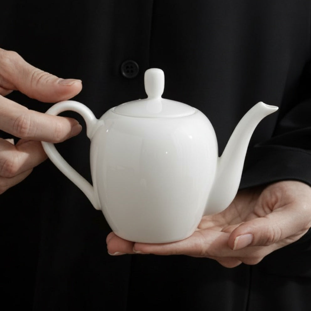 White Porcelain Classic Teapot