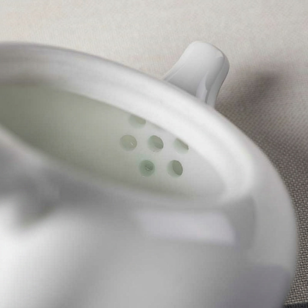 White Porcelain Lotus Teapot