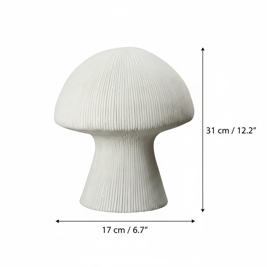 Dimension diagram of mushroom table lamp