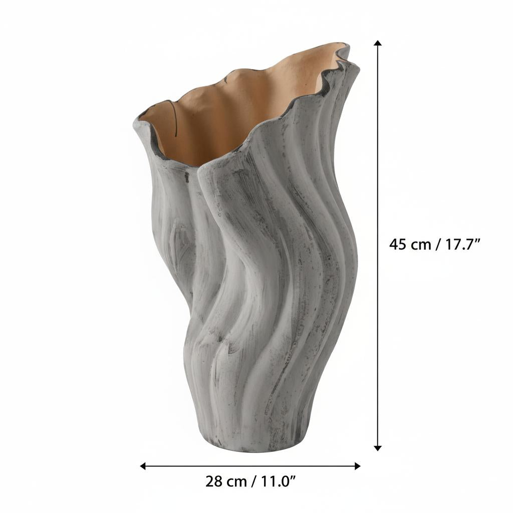 Large ceramic vase dimensions 28cm width 45cm height