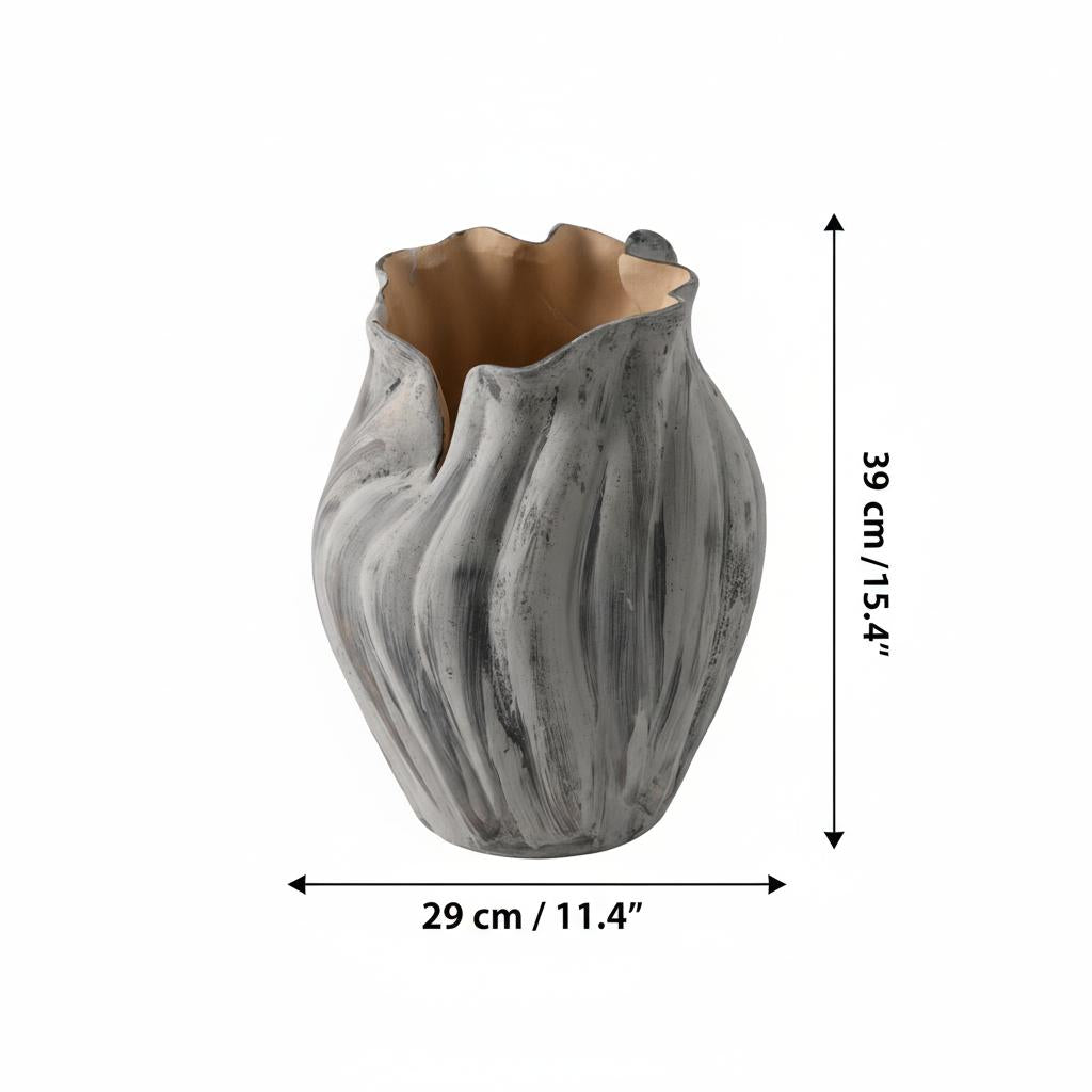 Medium ceramic vase dimensions 29cm width 39cm height