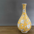 Yellow Ceramic Teardrop Vase